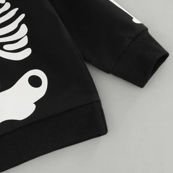 Halloween Baby Boy Clothes Cotton Skeleton Print Sweatshirt Sets 0-24M Infant Boys Long Sleeve Top and Pants 2Pcs Costume Outfit