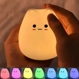Touch Night Light Colorful Cat Silicone Animal Light Led Lights Cartoon Silicone Lamp Bedroom Decoration Lights Bedside Lighting