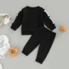 Halloween Baby Boy Clothes Cotton Skeleton Print Sweatshirt Sets 0-24M Infant Boys Long Sleeve Top and Pants 2Pcs Costume Outfit