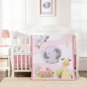 kf-S393fc2b2fdf44191b774ef1e9eeaa846E Baby Crib Bedding set Nursery Bedding Set, Baby Comforter Set for ToddleBoys and Girls 3Piece Comforter Fitted Sheet Crib Skirt