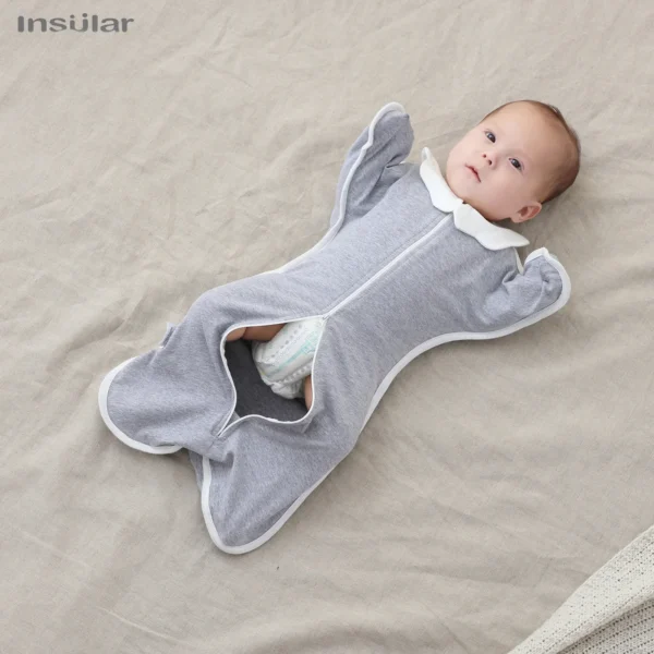 Newborn Baby Sleeping Bag Raised Hand Anti-shock Cotton Sleepsack Baby Swaddle Blanket Anti Startle JumpItems Blanket Baby Item