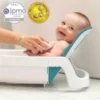 The 4-in-1 Reclining Newborn to Toddler Baby Tub - White provides essential back support.