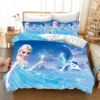 Cartoon Anime Frozen Elsa Duvet Cover Set HD Comforter Cover for Kids Bedding Sets Bedclothes Bedroom Decor