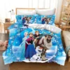 Cartoon Anime Frozen Elsa Duvet Cover Set HD Comforter Cover for Kids Bedding Sets Bedclothes Bedroom Decor