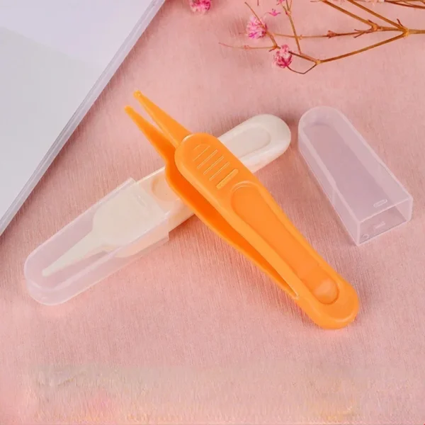 Baby Nose Cleaning Tweezers Infant Ear Nose Navel Clean Tool Safe Baby Dig Booger Clips Snot Removal Newborn Cleaning Supplies