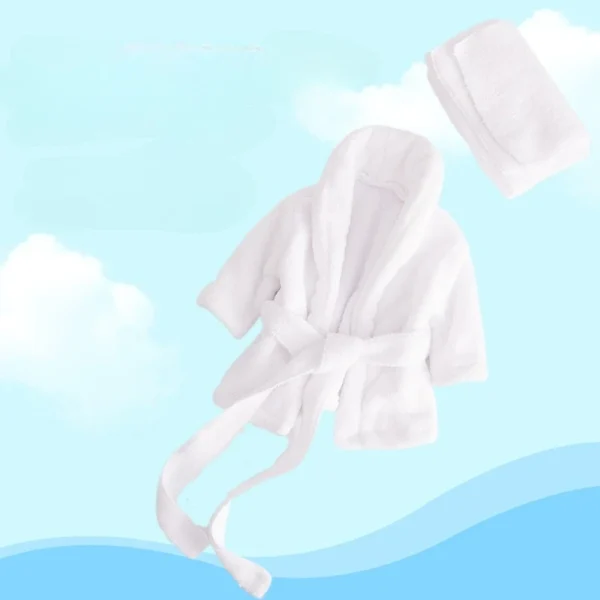 Newborn Photography Bathrobe Baby Bathing Pajamas Photo Studio Photography Clothing Baby Thickened Coral Velvet Bathrobe Pajamas