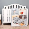 Safari Baby Infant Crib Kids Bedding Set Crib Sheet Set Infant Newborn Nursery 3Piece Comforter Fitted Sheet Crib Skirt