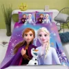 Cartoon Anime Frozen Elsa Duvet Cover Set HD Comforter Cover for Kids Bedding Sets Bedclothes Bedroom Decor