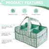 Diaper Bag Large Capacity Multiple Pocket Diaper Caddy Felt Washable Baby Diaper Nappy Organizer Bag Nursery Carrier Storage Bin