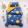 Baby Cartoon Print Bedding Set Duvet Covers Pillowcases Set Autumn Winter Warm Suede Bedclothes Bed Linen CP29