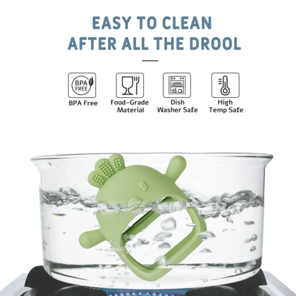 Baby Teether Chick Gloves Teether Silicone Anti-eating Hand ​Molar Stick Massage Gums Baby Anti-biting Teether Baby Accessories