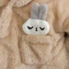 Autumn and Winter New Baby Plush Climbing Clothes Baby Warm and Thick Cartoon Dog Rabbit Cute Cotton Clothes for 0-2 Years