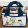 Snoopy Canvas Multifunction Handbag Boys and Girls Cartoon Cute Tote Bag Desktop Organizer storage Bag shopping bag