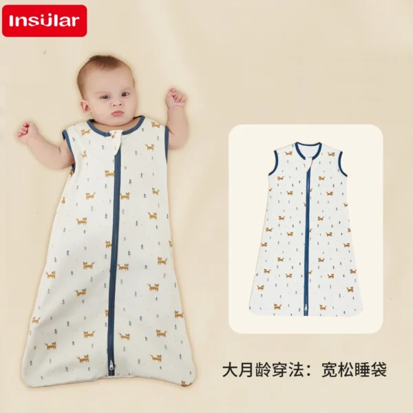 Baby Sleeping Bag For Newborn Summer Thin Soft Cotton Boys Girls Wrap Sleepwear 0-3M Adjustable Breathable Baby Swaddle Blanket
