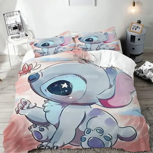 Lilo Stitch Duvet Cover Bedding Set Bedroom Special Anime Cartoon 3D Colorful Printing Full Size Children's Bedroom Decoration