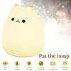 Cat Night Light for Kids Cute Night Lamp for Nursery Squishy Silicone Cat Touch Lights Portable Gift for Kids Baby Children