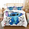 Cute Stitch Love Child Duvet Cover Set HD Comforter Cover Bedclothes for Kids Bedding Sets Bedroom Decor