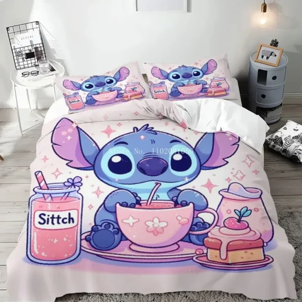 Lilo Stitch Duvet Cover Bedding Set Bedroom Special Anime Cartoon 3D Colorful Printing Full Size Children's Bedroom Decoration