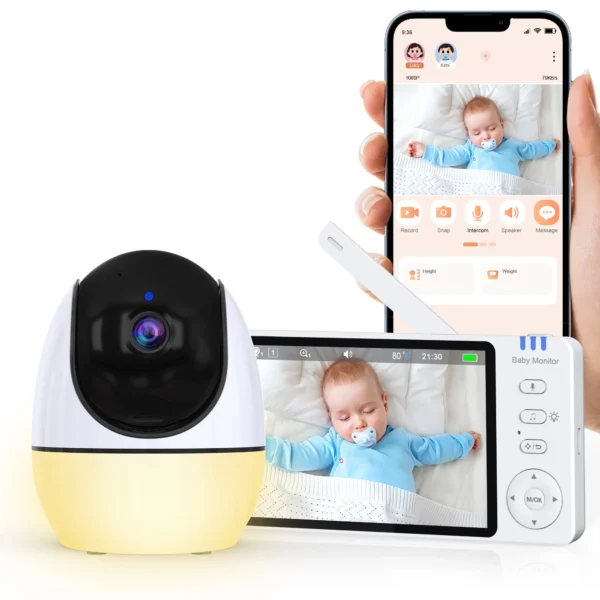 WOUWON Smart Baby Monitor Babyphone Video Baby Camera Bebe Nanny HD 4.3 Inch LCD Two Way Talk PTZ Lullabies For New Born