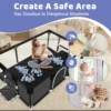 ANGDUO 71in Large Baby Playpen Anti-Slip Baby Activity Fence Play Yard With Breathable Mesh Play Yard For Infant Children Gifts