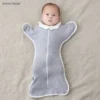 Newborn Baby Sleeping Bag Raised Hand Anti-shock Cotton Sleepsack Baby Swaddle Blanket Anti Startle JumpItems Blanket Baby Item