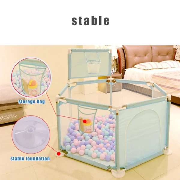 IMBABY Baby Playpen Balls Pool Playpen for Children Basketball Baby Activity Fence Safety Barrier Ball Pit Baby Playground