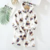 Warm Soft Children Flannel Pajamas Boy Astronaut Robe Winter Christmas Kids Bathrobe Baby Girl Homewear Child Sleepwear 2-12Year