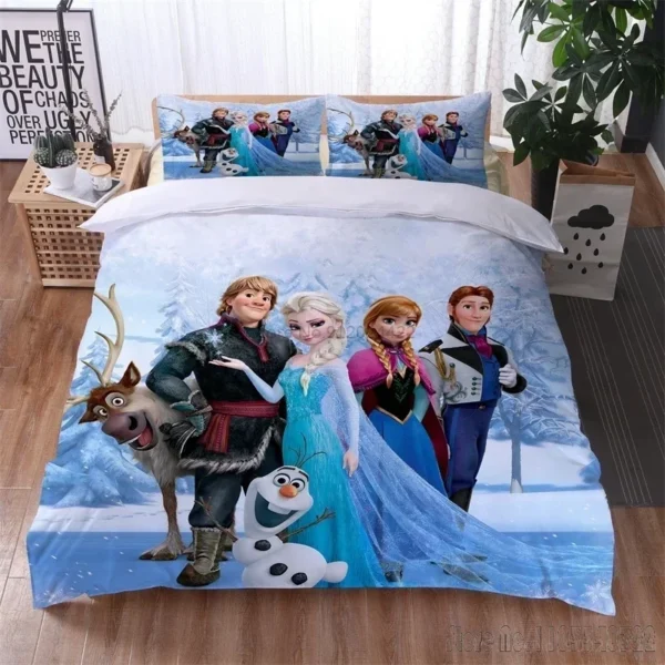 Princess Snow White Ariel Belle Aurora Cinderella Duvet Cover Set HD Cover for Kids Bedding Sets Bedclothes Bedroom Decor