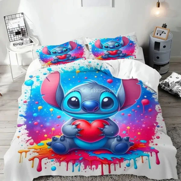 Lilo Stitch Duvet Cover Bedding Set Bedroom Special Anime Cartoon 3D Colorful Printing Full Size Children's Bedroom Decoration