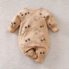 Baby Boys Girls Outfit Infant Cartoon Bear Clothes Toddler Onesie Costume Romper Jumpsuit 0-18 Months Long Sleeve Newborn Trendy