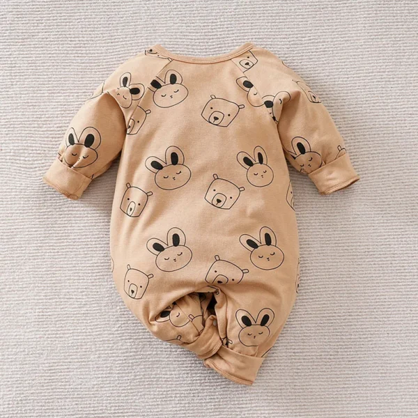 Baby Boys Girls Outfit Infant Cartoon Bear Clothes Toddler Onesie Costume Romper Jumpsuit 0-18 Months Long Sleeve Newborn Trendy