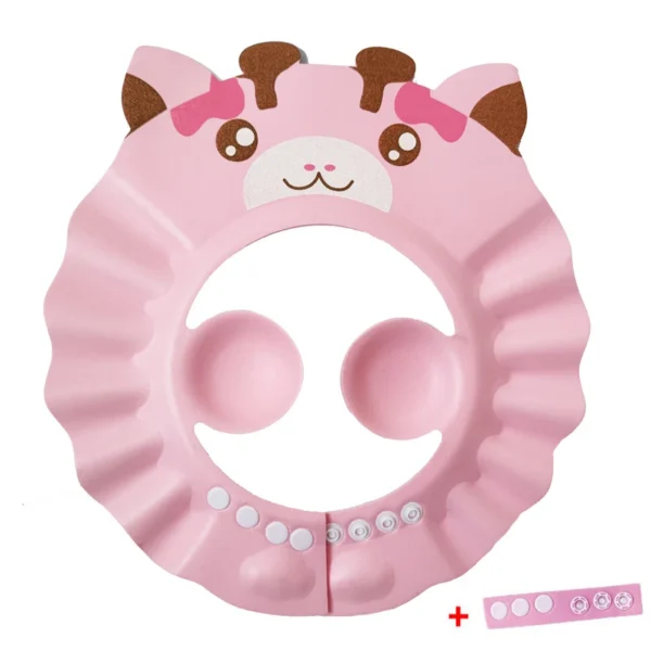 Cute Animal Shower Cap Safety Eye Protection Ear Protection Lightweight Cute Cartoon Baby Bath Protective Cap Shampoo Bath Care