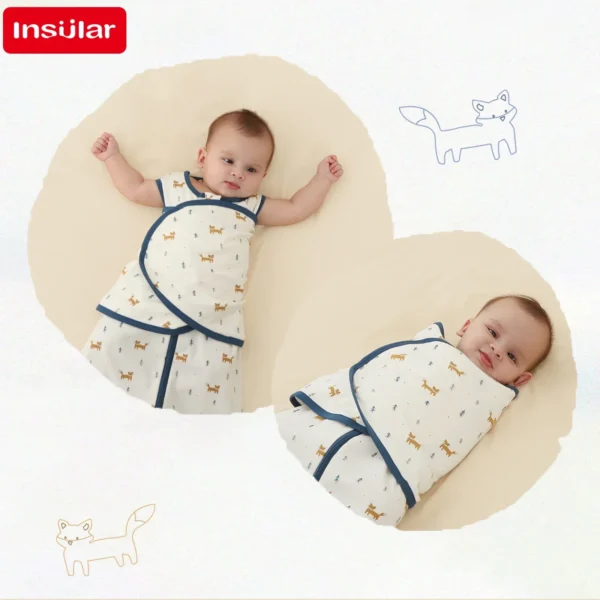 Baby Sleeping Bag For Newborn Summer Thin Soft Cotton Boys Girls Wrap Sleepwear 0-3M Adjustable Breathable Baby Swaddle Blanket